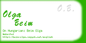 olga beim business card